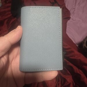 WOMENS Blue Leather Card Holder